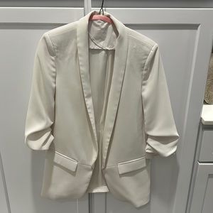 Zara White Oversized Blazer